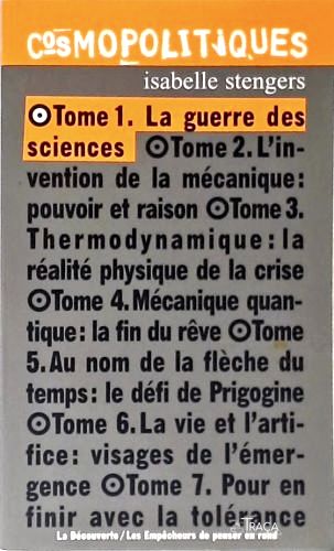 Cosmopolitiques 1: La Guerre Des Sciences