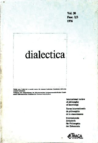 Dialectica - Vol.30 Fas. 2/3 1976