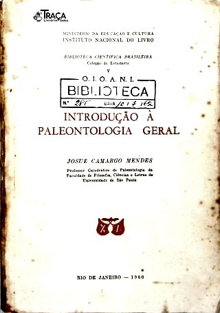 Introdução À Paleontologia Geral