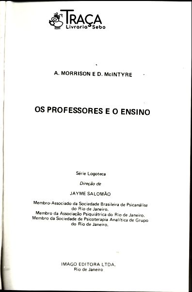 Os Professores e o Ensino
