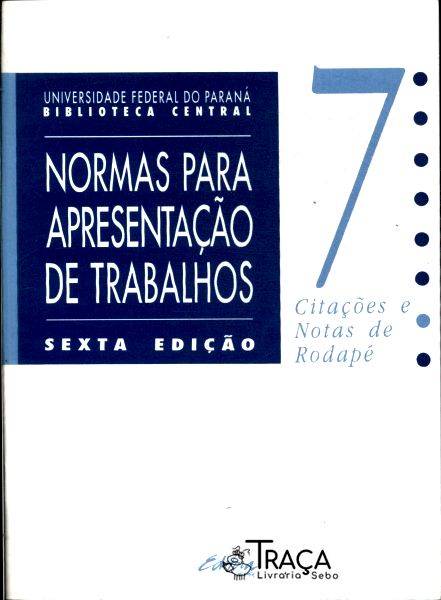 Normas para Apresentação de Trabalhos Vol. 7