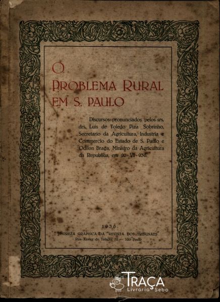 O Problema Rural em S. Paulo