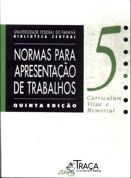 Normas para Apresentação de Trabalhos Vol 5
