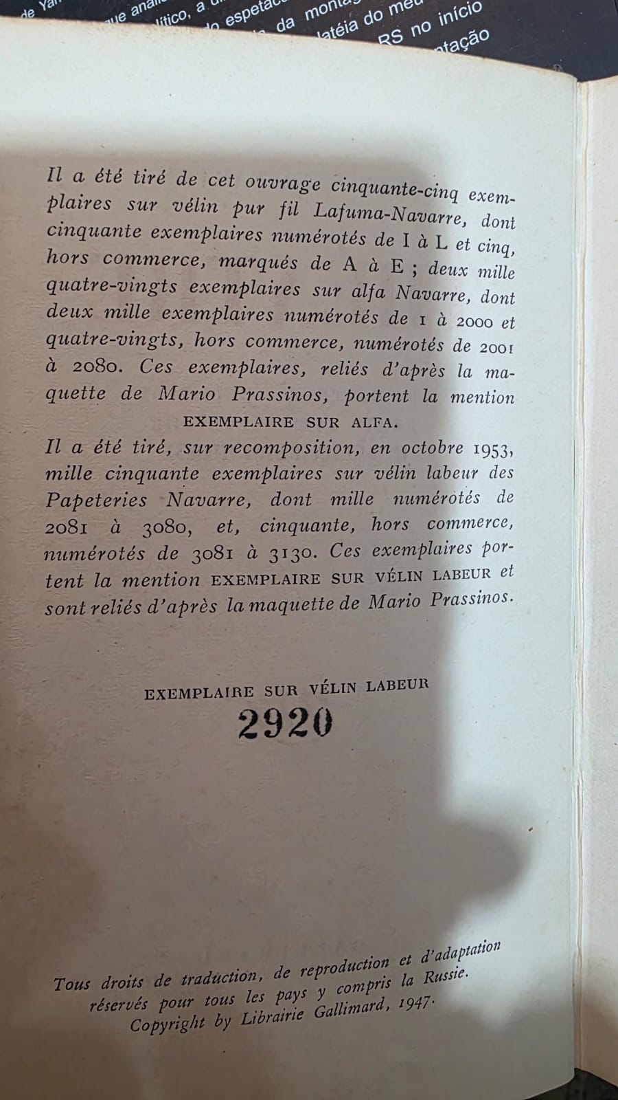 Théâtre (Edição especial numerada 2920)