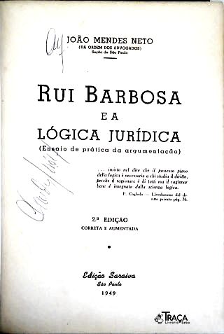 Rui Barbosa e a Lógica Jurídica