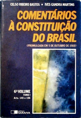 Comentários À Constituição Do Brasil - Vol 6 Tomo I