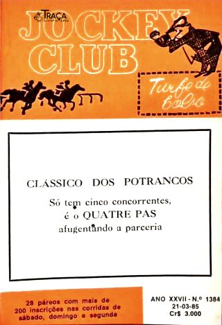 Jockey Club: Turfe de Bolso Nºs 1.384 a 1.393