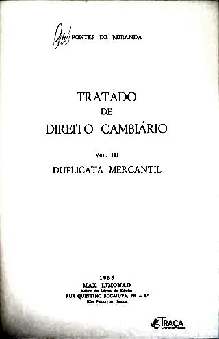 Tratado de Direito Cambiário - Vol. 3